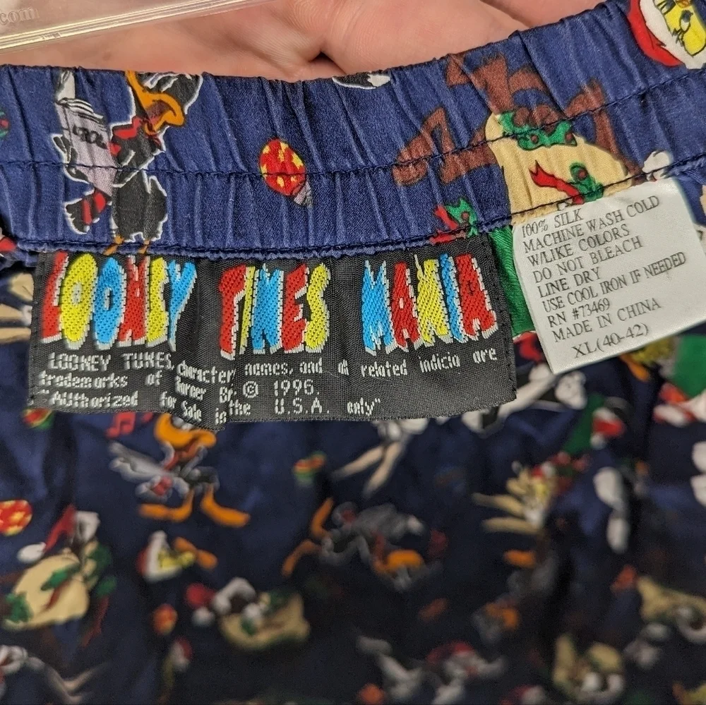 Vintage 1996 Looney Tunes Mania Christmas Themed Boxers Men's XL